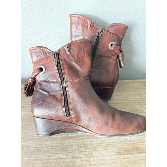 JOSEF SEIBEL WOMENS ANKLE BOOTIES WEDGES CASUAL ROUND TOE COMFORT SHOES SIZE 38 - Picture 4 of 11